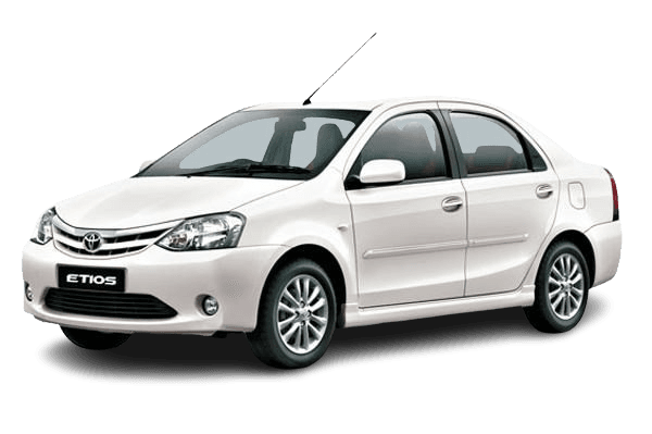 Toyota Etios — 5-seater AC cab for hire